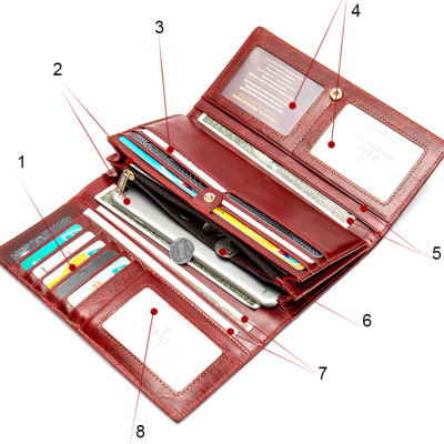 Ví Da Bò Cầm Tay Dáng Dài Thời Trang cao cấp Cho Nữ phong cách châu âu