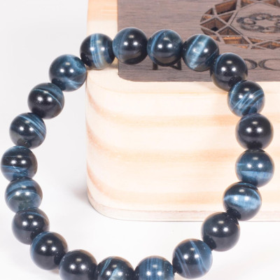 Vòng tay phong thủy đá mắt ưng mệnh thủy , mộc - Ngọc Quý Gemstones