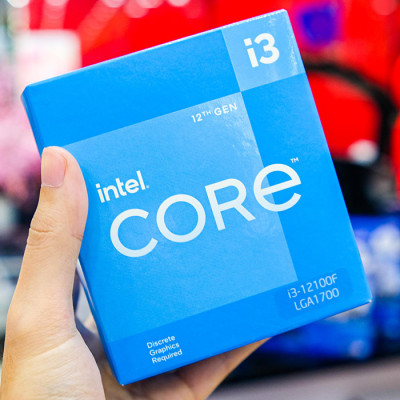 CPU Intel Core i3-12100F (3.3GHz turbo up to 4.3GHz, 4 nhân 8 luồng, 12MB Cache, 58W)- Socket Intel LGA 1700) - Hàng Chính Hãng