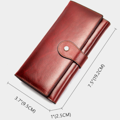 Ví Da Bò Cầm Tay Dáng Dài Thời Trang cao cấp Cho Nữ phong cách châu âu