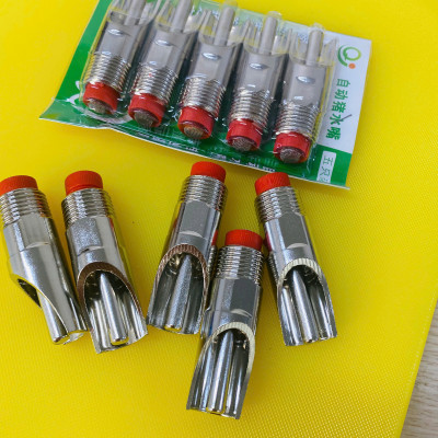 Vỉ 5c Vòi uống nước cho heo tiết kiệm nước bằng inox không gỉ phi 21, núm ngậm nước cho heo