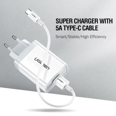 Ugreen UG60271CD179TK 5V 4.5A sạc siêu nhanh usb chuẩn qc3.0 màu trắng - HÀNG CHÍNH HÃNG