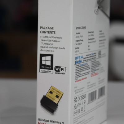 Bộ Chuyển Đổi USB Wifi Nano TP-Link TL-WN725N Chuẩn N 150Mbps - Hàng Chính Hãng