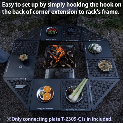 Mặt bàn nhôm 1/2 hoa văn Campingmoon T-2309C dùng cho kệ T230