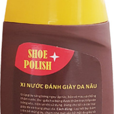 Xi nước đánh giày da, đồ da Hando 80ml (màu Nâu)