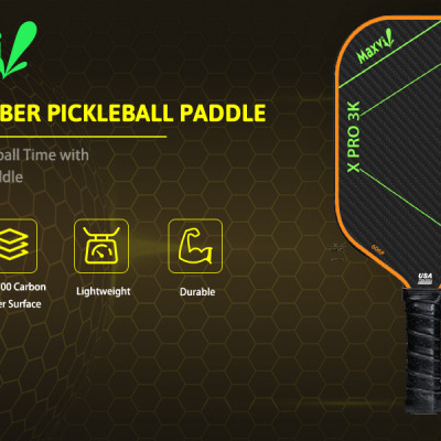 VỢT PICKLEBALL X PRO 3K MẶT SỢI CARBON 3K ĐAN CHÉO TẠO SOÁY CHO NGƯỜI CHƠI CHUYÊN NGHIỆP CÓ TRỢ LỰC