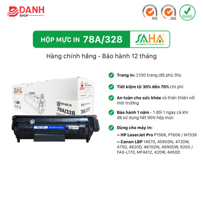 Mực in SAHA 78A/328 ( Có Chip ) - Hàng chính hãng