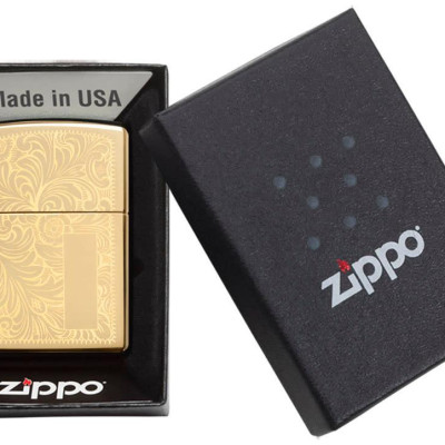 Bật Lửa Zippo Venetian Brass
