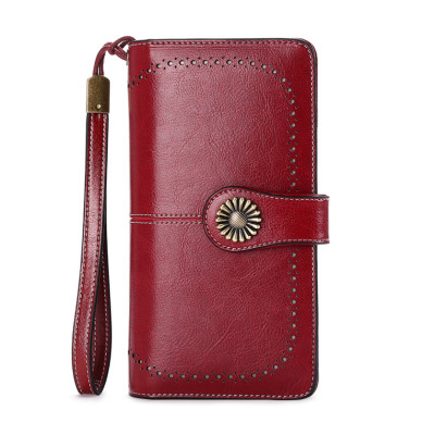 Ví Da Bò Cầm Tay Dáng Dài Thời Trang cao cấp Cho Nữ phong cách mới