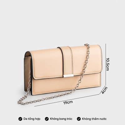 Ví Yuumy ( Thời trang nữ dây đeo phối nắp trang trí - Ví da Seasand YV98 )