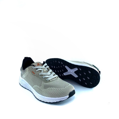 Giày Thể Thao Nam Limenco L6054 Màu Be, Đế Phylon Êm Nhẹ, Đi Chơi, Thể Thao