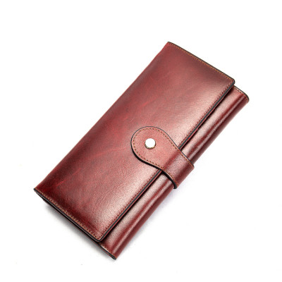 Ví Da Bò Cầm Tay Dáng Dài Thời Trang cao cấp Cho Nữ phong cách châu âu