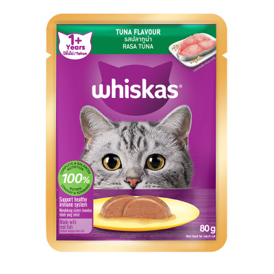 [Combo 12 Gói] Thức Ăn Cho Mèo WHISKAS 1+ years Vị Cá Ngừ 80g/Gói