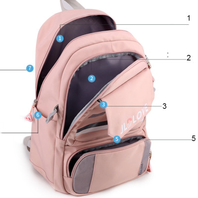 Balo nữ sinh đi học không thấm nước cao cấp phong cách hàn quốc 15.6"