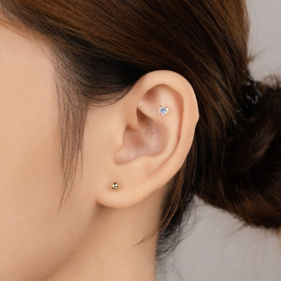 Khuyên tai bi vàng 14K Hàn Quốc - Thời trang và phong cách cho các nàng - MOON Jewelry