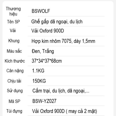 Ghế Gấp Gọn, Ghế Xếp Giã Ngoại- Du Lịch-Cắm trại-YZ027