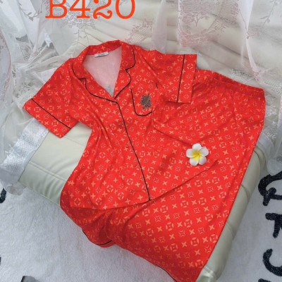 Bộ Đồ Ngủ Quảng Châu Cao Cấp Tay Ngắn Quần Dài Hoạ Tiết Dễ Thương