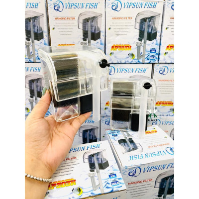 Máy lọc nước bể cá Vipsun Fish AP  303H - 5W 300l/h- Lọc thác, có lọc váng, hoạt động êm ái, Dùng cho hồ 40cm trở xuống.