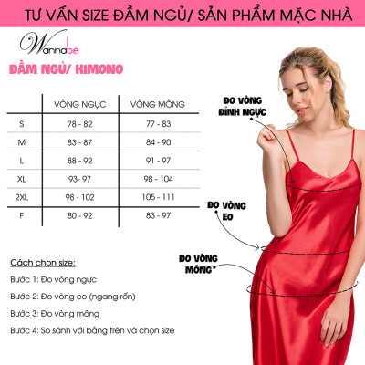 Đầm ngủ WANNABE DNS72 váy ngủ cổ yếm phối bản ren xinh xắn, tùng xòe tạo vẻ ngây thơ thiên thần cho bạn gái