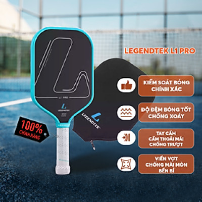 Vợt Pickleball Legendtek L1 Pro Cao Cấp - Đỏ- Lõi Poly Siêu Nhẹ, Mặt Carbon Cường Lực, Kiểm Soát Toàn Diện