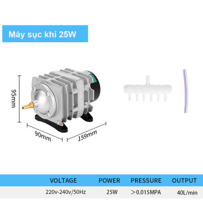 Máy sục sủi thổi khí oxy hồ bể cá cảnh 25W - 45L/P chất lượng cao,công suất mạnh, tiết kiệm điện