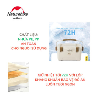 Thùng giữ nhiệt Lingxia kháng khuẩn và giữ lạnh tới 72h NatureHike CNH22CJ10001