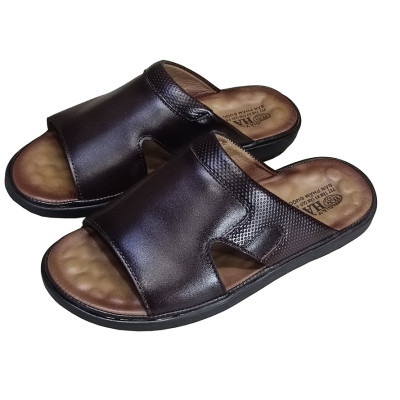 Dép Nam Quai Ngang TiTi ĐÔ Da Bò Thật Cao Cấp DNA2184