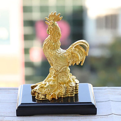 Tượng Gà vàng phong thuỷ mạ vàng