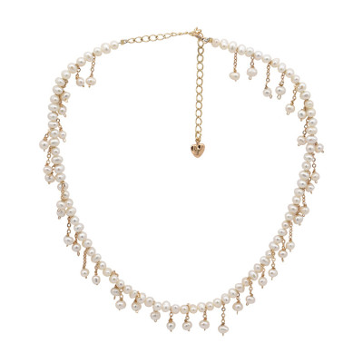 Set dây chuyền vòng cổ và lắc tay hạt tròn tua rua nữ tính Hàn Quốc