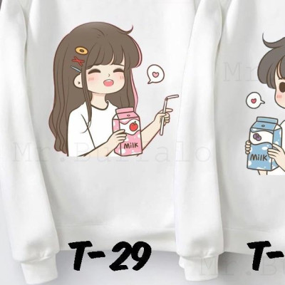 Áo đôi thu đông - sweater cặp nam nữ đáng yêu