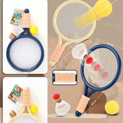 Bộ Đồ Chơi Thể Thao Vợt Cầu Lông 32cm, Vợt Tennis Trẻ Em, 1 Quả Bóng và Cầu Pickleball - HÀNG CHÍNH HÃNG MINIIN