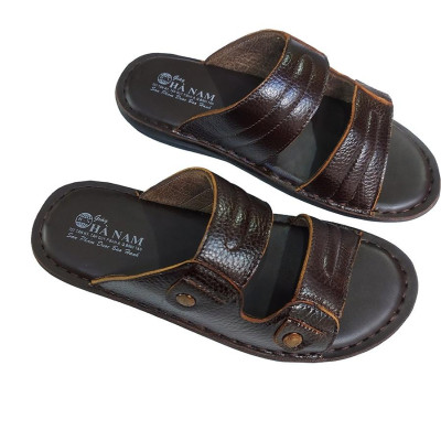 Dép Nam Quai Ngang HÀ NAM Da Bò Thật Cao Cấp DNA199