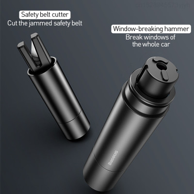 Dụng cụ sinh tồn Baseus Sharp Tool Safety Ham-mer CRSFH (tích hợp Dao cắt và phá kính) - Hàng chính hãng