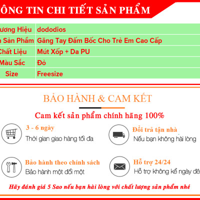 Bộ Đôi Găng Bao Tay Đấm Bốc Trẻ Em 5-13 Tuổi Cao Cấp – Găng Tay Tập Boxing MMA Trẻ Em Chính Hãng Dododios