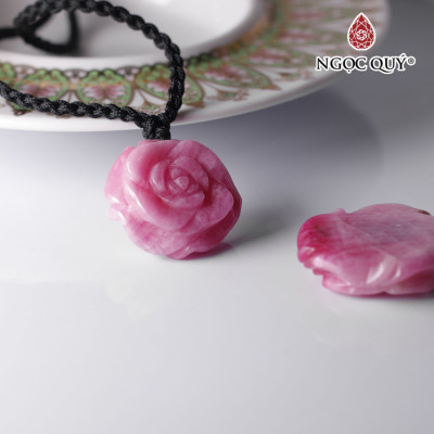 Dây chuyền hoa hoa hồng ruby mệnh hỏa, thổ - Ngọc Quý Gemstones