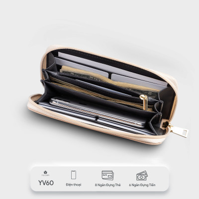 Ví Yuumy (  Thời trang nữ kiểu cầm tay dáng dài - Ví da Seasand YV60 )