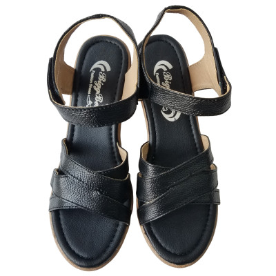 Giày Đế Xuồng Nữ BIGGBEN Da Bò Thật Cao 7 Phân SDX68