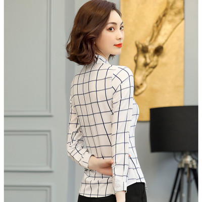 Sơ mi nữ công sở phối caro 150