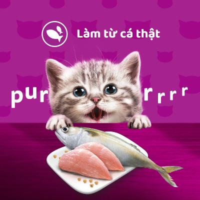 [Combo 12 Gói] Thức Ăn Cho Mèo Con WHISKAS Junior 2-12 months Vị Cá Thu 80g/Gói