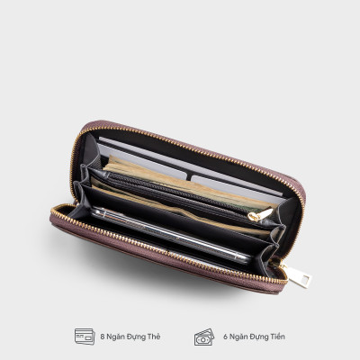 Ví Lata ( Thời trang nữ dáng cầm tay dáng dài - Ví da VN57 )