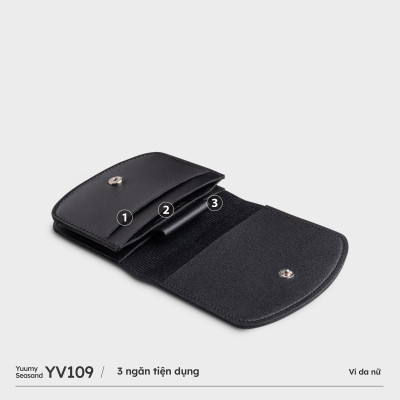 Ví Yuumy ( Thời trang nữ phối dây đeo chéo dáng cong - Ví da Seasand YV109 )