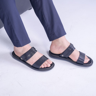 Dép Sandal Nam Da Bò Đế Cao Su Nguyên Khối, Đường May Chắc Chắn, Mềm Mại Êm Chân MRM Manlywear