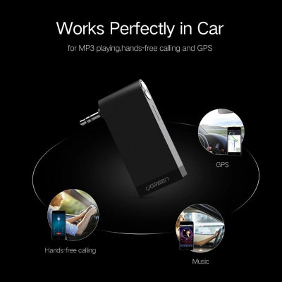 Ugreen UG40757CM124TK BT 4.2 màu Đen Thiết bị nhận âm thanh Bluetooth có Micro hỗ trợ APTX - HÀNG CHÍNH HÃNG