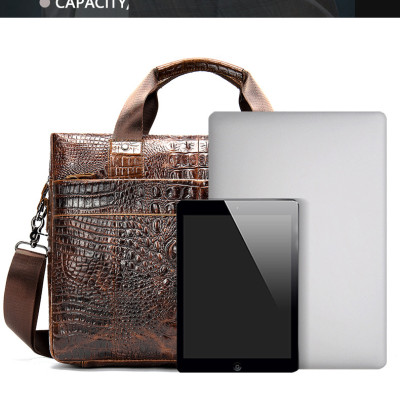 Túi xách nam DA BÒ THẬT họa tiết cá sấu – BEE GEE CCS5549