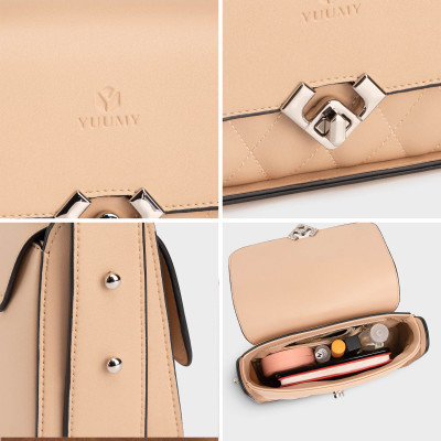 Túi Yuumy ( Thời trang nữ hình chữ nhật khóa cài kim loại size 23 - Túi đeo vai da Seasand YN234 )