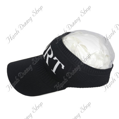 Nón kết thể thao nửa đầu mũ lưỡi trai nữ đẹp in chữ sport chất liệu vải len cao cấp thoáng mát