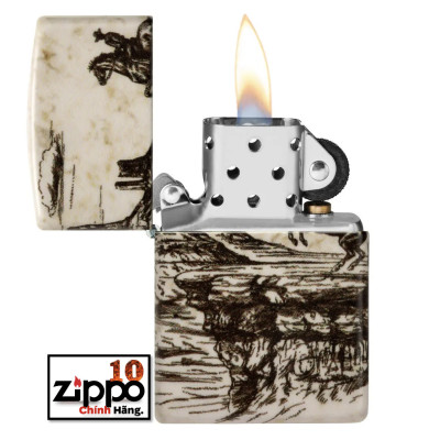 Bật lửa Zippo 48518 Wild West Scene Design - Chính hãng 100%