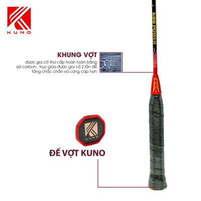 Vợt Cầu Lông K88 POWER, 4U, Thiên Công, Chất Liệu Sợi Carbon Chất Lượng Cao, Căng Sẵn 11kg
