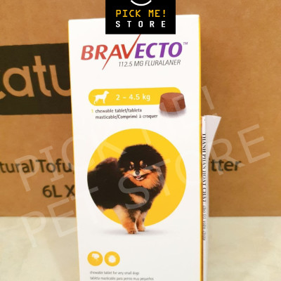 [1 Viên] Viên nhai BRAVECTO | Diệt Ghẻ Demodex, Ve Rận, Bọ Chét cho Chó 