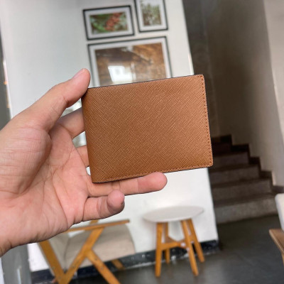 Ví cầm tay da thật mini nhỏ gọn bỏ túi cao cấp cute thời trang dễ thương PANDAGO MiniBly dáng ngang